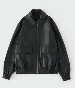 【予約】LEATHER BOMBER JACKET - PISTON -