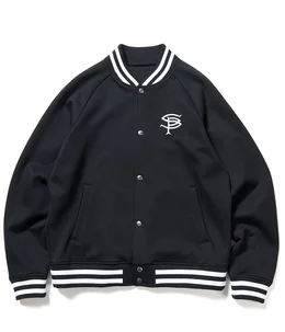 COMPACT DOUBLE KNIT SP LOGO VARSITY JACKET