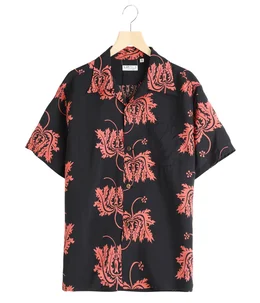 “CORAL HIBICUS“ S/S RAYON HAWAIIAN SHIRT