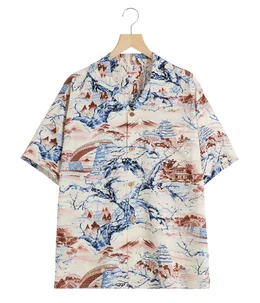 “SCENERY OF JAPAN“ S/S RAYON HAWAIIAN SHIRT