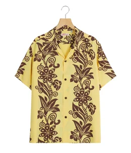 “PICTOGRAPH FLOWER“ S/S RAYON HAWAIIAN SHIRT