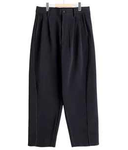 GRADATION PLEATS TWIST SEAM WIDE TROUSERS