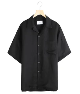 VIS/LI TWILL OVERSIZED OPEN COLLAR SS SHIRT