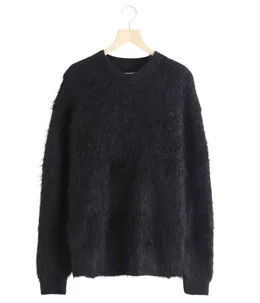 KID MOHAIR KNIT CREW NECK LS