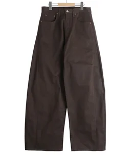 DEFORMATION WIDE COTTON PANTS