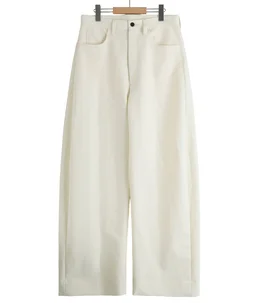 DOUBLE WEAVE COTTON ROUND PANTS