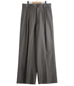 EXTRA FINE WOOL LONG WIDE TROUSERS