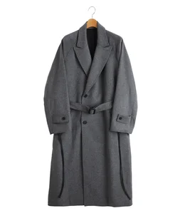 WOOL CASHMERE OVERSIZED PEAK LAPEL CHESTER COAT | ssstein