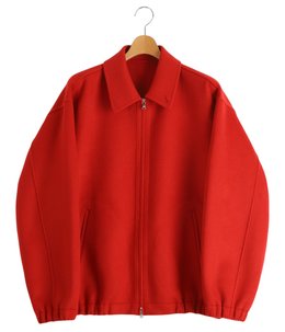W/CA DOUBLE FACE CLOTH ZIP JACKET