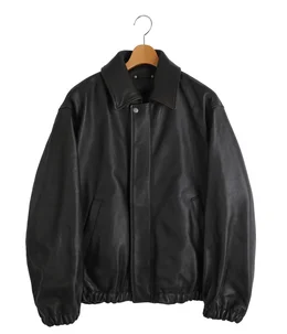 SHEEP LEATHER ZIP SHORT JACKET