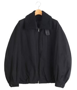 DETATCHABLE COLLAR RESIN-FINISH COTTON JACKET