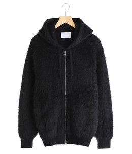 KID MOHAIR KNIT ZIP HOODY