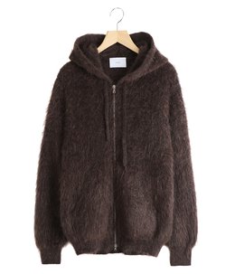 KID MOHAIR KNIT ZIP HOODY