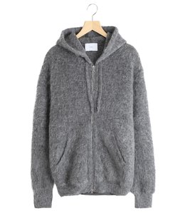 KID MOHAIR KNIT ZIP HOODY