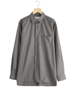 EXTRA FINE WOOL OVERSIZED REGULAR COLLAR SHIRT