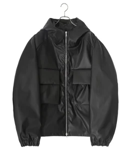 HOODED SHORT JACKET (COATED)