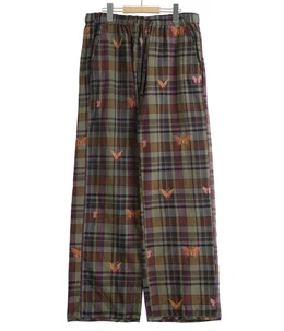 String EasyPant - Embroidered Madras Plaid