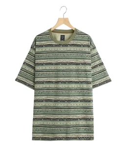 S/S Crew Neck Tee - Stripe Jersey / Stripe Printed