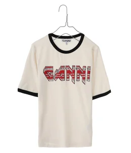 【レディース】Light Stretch Jersey Ganni Fitted T-shirt | GANNI