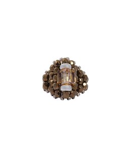 CRYSTAL BEADS RING with SILVER 925 #4