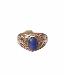 95 VINTAGE TF US WEST POINT 14K SAPPHIRE RING