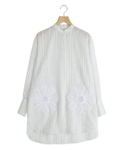 【レディース】Sun Flower Stripe Sheer Shirt