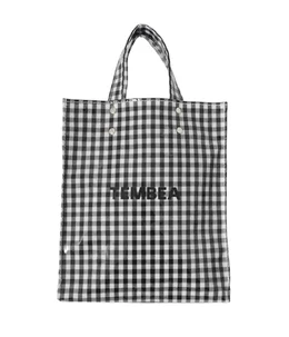 PAPER TOTE SMALL -GINGHAM BLACK-