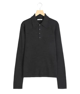 LS KNITTED POLO TOP