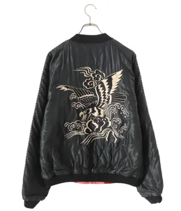 ACETATE QUILT SUKA“BLACK EAGLE” x “LANDSCAPE”