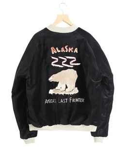 VELVETEEN QUILT SUKA “POLAR BEAR“×“ALASKA MAP“
