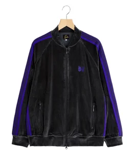 Rib Collar Track Jacket - C/PE Velour