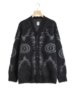 South2 West8 スナップカーディガン黒XS 鹿口ゴ軽 羽織 V-Neck Cardigan Sweater - Skull&Target | South2 West8(サウスツー