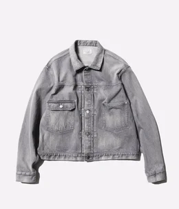 Unlikely Time Travel Trucker Jacket Gray Denim