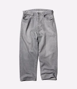 Unlikely Time Travel Jean Wide Gray Denim