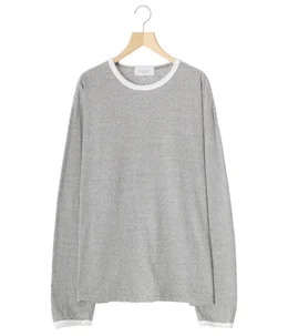 Long-sleeve border T-shirt