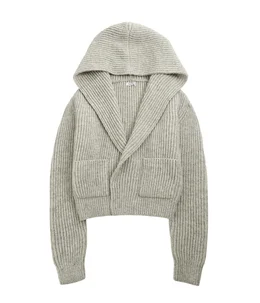 レディース】SHETLAND RIB STITCH HOODED CARDIGAN | FUMIKA_UCHIDA