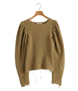 レディース】GAUZE SHETLAND PUFF-SLEEVE TOP | FUMIKA_UCHIDA