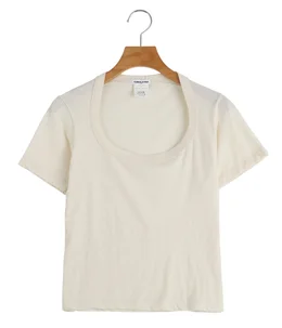 fumikauchida フミカウチダ Ｔシャツ ステッチ レディース】Trapezoid neck T-shirt | FUMIKA_UCHIDA(フミカ ウチダ