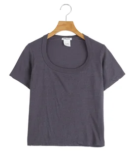 【レディース】Trapezoid neck T-shirt
