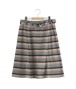レディース】Grandrelle multi stripe belted skirt | FUMIKA_UCHIDA
