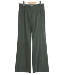 【レディース】Striped Wool Suiting Low-waist Slacks