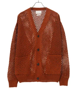MESHED KNIT CARDIGAN