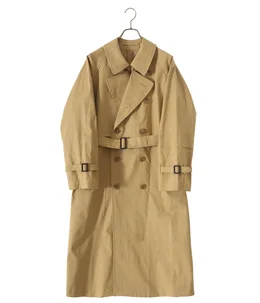 CUT&LAYERED TRENCH COAT