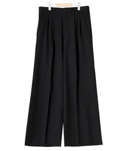 3PLEATED WIDE-LEG TROUSERS