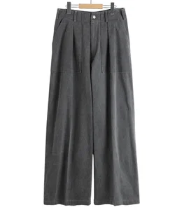 COTTON 1TUCK WIDE-LEG BAKER PANTS