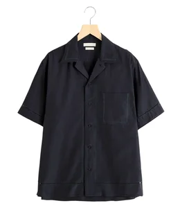 EMBROIDAREY OPEN COLLAR SHIRT