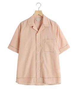 EMBROIDAREY OPEN COLLAR SHIRT