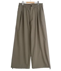 Wool Washer Tropical 2pleated Easy Trousers