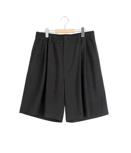 Wool Washer Tropical 2Pleated Easy Shorts