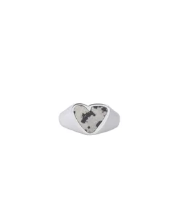【レディース】ROUGH HEART DALMATIAN STONE RING SLV